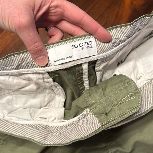 Selected Homme Flex Green Chino Shorts Men’s US Large - Picture 3 of 6